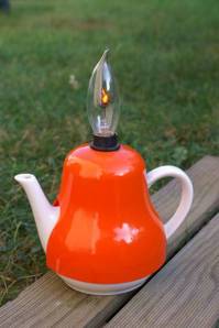 Red and White Tea Pot