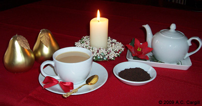 Assam tea by candlelight!