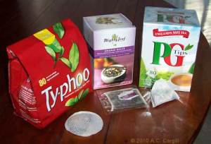 Typhoo, Mighty Leaf, and PG Tips compared