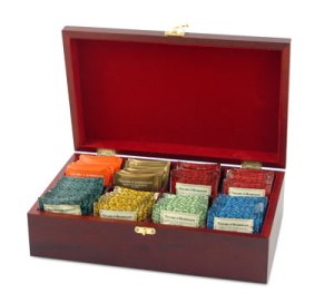 Tea Chest Filled with Taylors of Harrogate Tea Bags