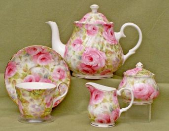 Lady Diana Chintz Fine Bone China Tea Set