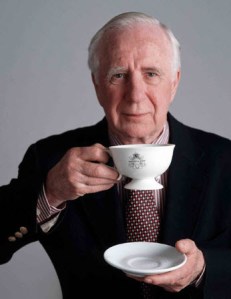 John Harney enjoying a "cuppa"