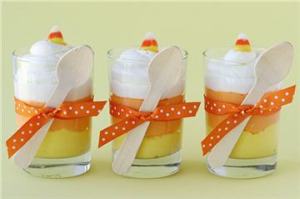 Candy Corn Cheesecake Mousse Candy Corn Cheesecake Mousse