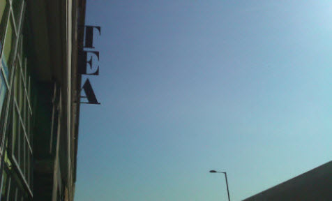 Tea Building Tea Sign