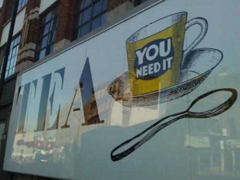Shoreditch High Street Tea Bill Board