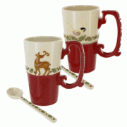 Holiday Latte Mug with Spoon