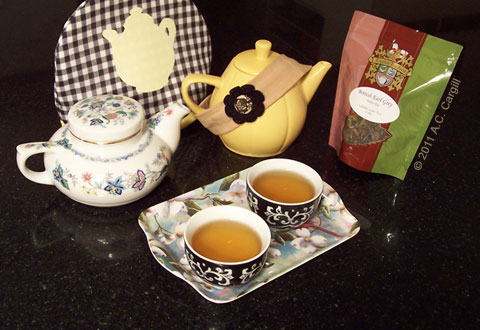 British Earl Grey Flavored White Tea cupped