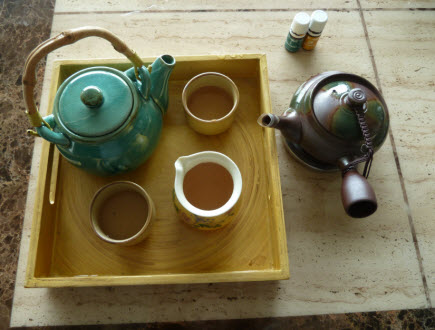 Green Tea and Essential Oils