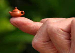 Smallest teapot in the world by Chinese master potter Wu Ruishen