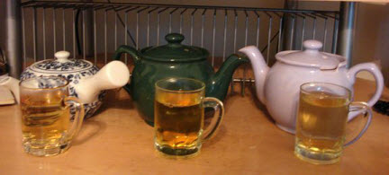 In the cup, ready to sample, left to right: Castleton, Jungpana, Phoosbering.
