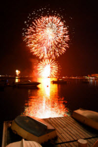 Red Bank Fourth of July fireworks display over the Navesink River 