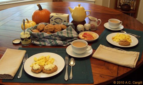 “Eat your tea!” “Eat your tea!”