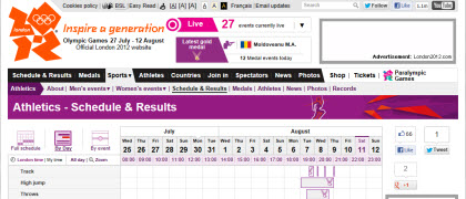 2012 Olympics Track and Field (Photo source: screen capture from site)