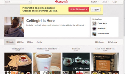 Our esteemed editor on Pinterest (Photo source: screen capture from site)