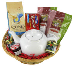 Start a tea routine with the Afternoon Tea Gift Basket (Photo source: The English Tea Store)