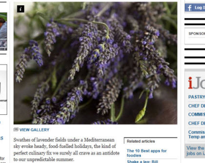Eat purple: English lavender is perfect for cooking, both savoury and sweet (Photo source: screen capture from site)