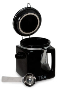 “Impish Hideout” Tea Canister in “Dead of Night” Black (Photo source: The English Tea Store)