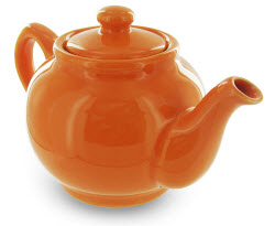 Teapot - Price & Kensington - 2 Cup (bright orange, one of 9 colors) (Photo source: The English Tea Store)