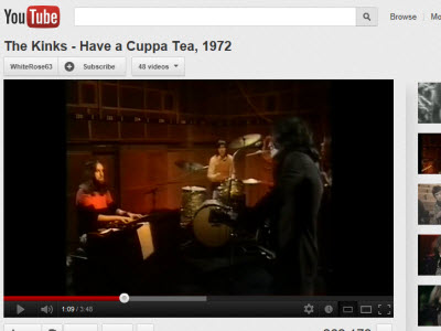 The Kinks - Have a Cuppa Tea - click image to hear song (Photo source: screen capture from site)