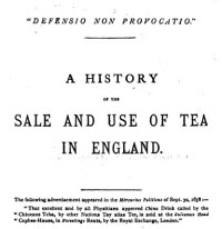 A History of the Sale and Use of Tea in England (Photo source: screen capture from site)