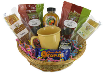 Oranges & Spice Teatime Gift Basket — a good way to start getting misTEA-eyed!