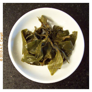 Full-leaf oolong steeped loose (no infuser) (Photo by A.C. Cargill - used with permission)
