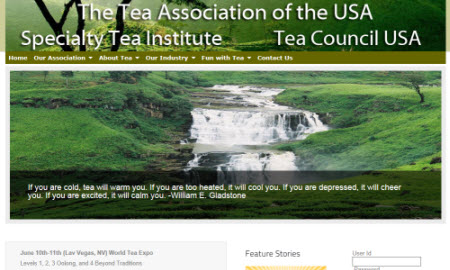 The Tea Association of the USA (screen capture from site)