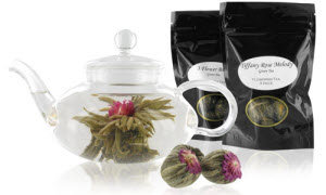 Flowering Tea Set with Choice of 2 Flowering Teas (ETS Image)
