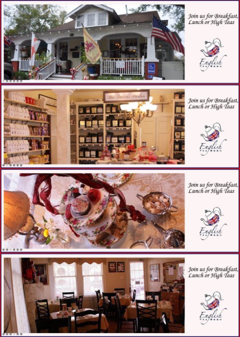 The English Tea Room: Charm through and through. (Images are from their web site.)