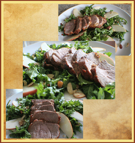 Recipe for Pu-erh Pork Tenderloin Apple Salad - takes the chill out of the air! (photo by Janet Sanchez, all rights reserved)