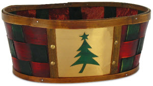 Holiday Gift Basket - Splitwood Tub with Tree (ETS image)
