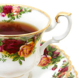 Royal Albert Old Country Roses teacup and saucer (ETS image)