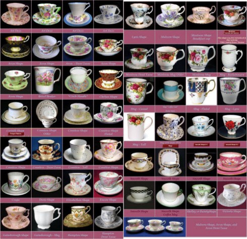Royal Albert pottery cup shapes (Screen capture from site)