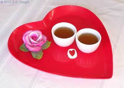 Have a heartful tea time with your Valentine! (Photo by A.C. Cargill, all rights reserved)