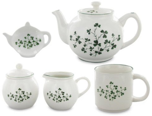 Shamrock Teawares for an Irish tea time! (ETS images)