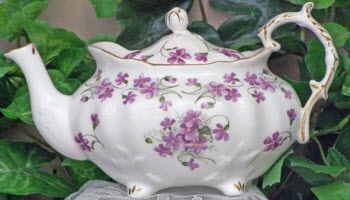 Victorian Violets Fine Bone China Teapot to steep that tea up just right! (ETS Image)