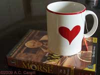 Nothing like a good cuppa and a movie! (Photo by A.C. Cargill, all rights reserved)