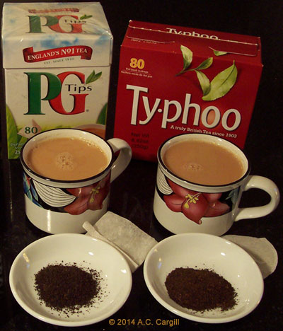 Two of the British fave brands in our tea pantry! (Photo by A.C. Cargill, all rights reserved)