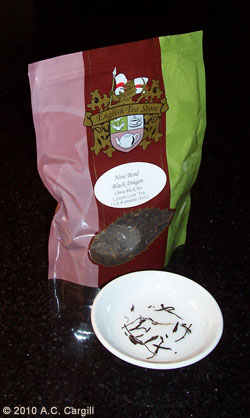 Nine Blend Black Dragon Tea – very dad-like (Photo by A.C. Cargill, all rights reserved)