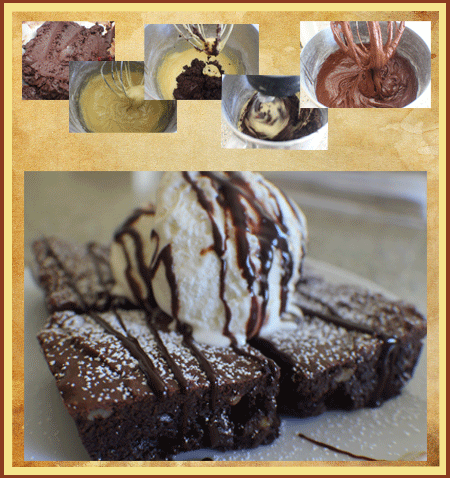 Tea Fudge Brownies with Ice Cream (photo by Janet Sanchez, all rights reserved)