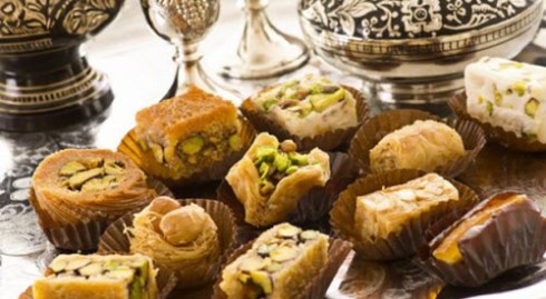 Baklava Turkish Delights tea time (screen capture from site)