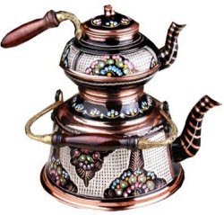 Handmade Hand-painted Copper Teapot Stovetop Tea Kettle - Magnificent ArtWork Handmade in Turkey (screen capture from site)
