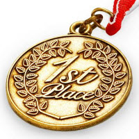 Getting the gold can sure be a thrill. (via Yahoo! Images)