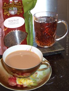 Young Pu-erh – great straight or “British style” (Photo by A.C. Cargill, all rights reserved)